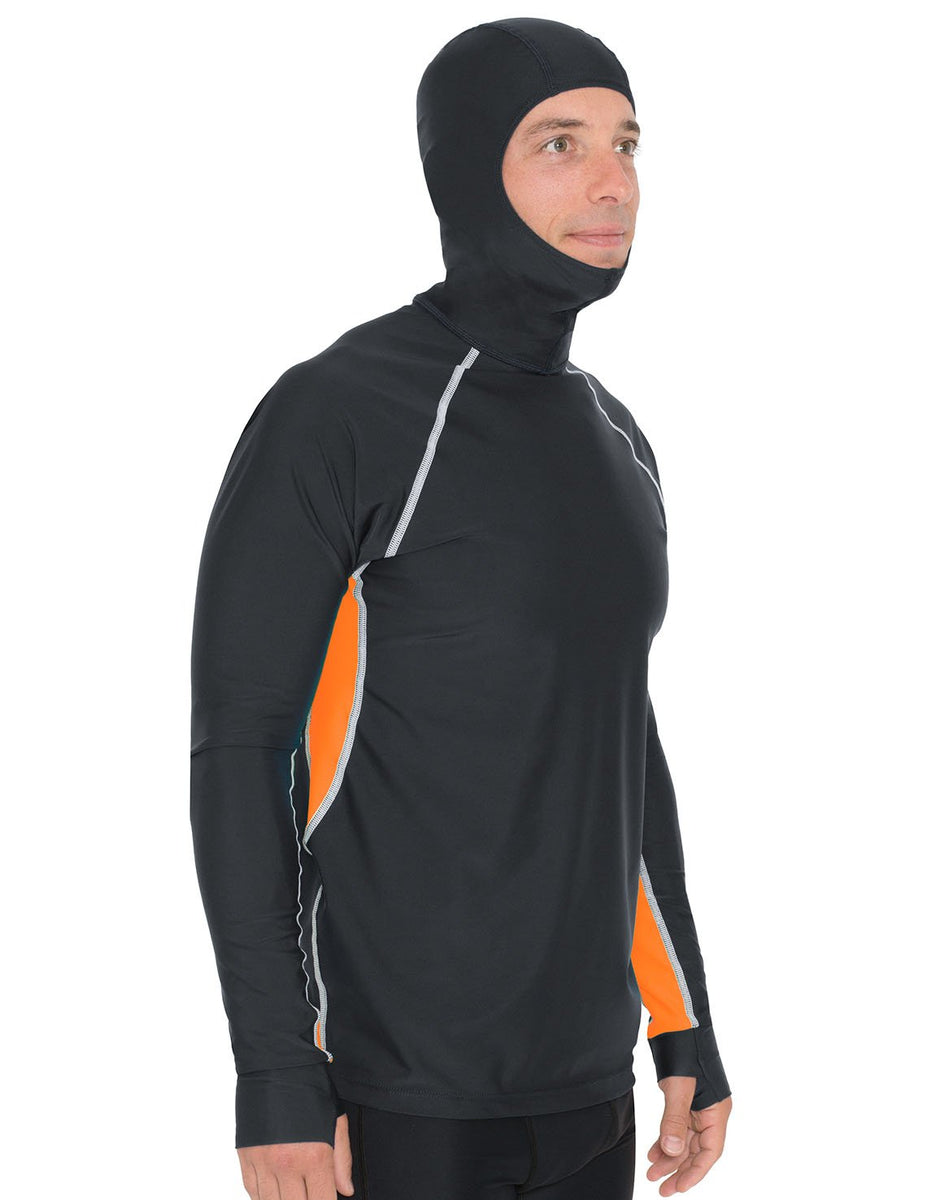 Men's long sleeve 2025 hooded rash guard