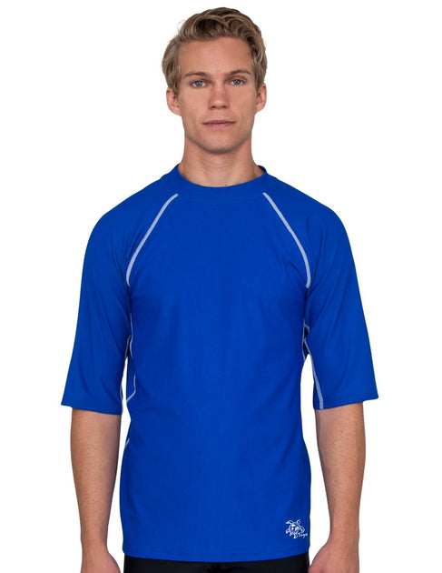 Chlorine Resistant Zip Front Long Sleeve Swim Shirt