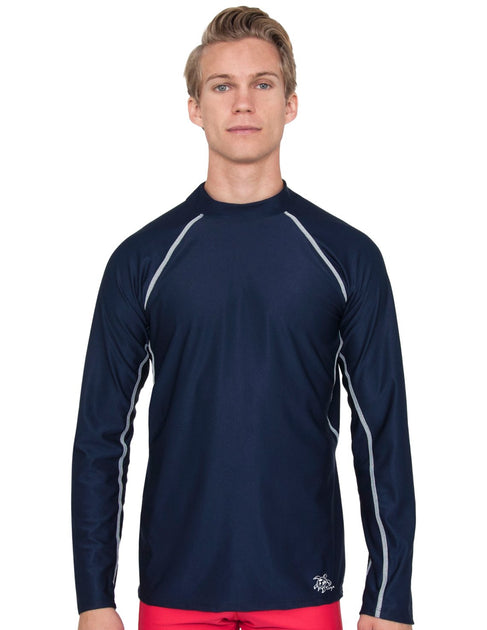 Men's Highly Chlorine Resistant Swim Shirts: Sun Protection Clothing ...